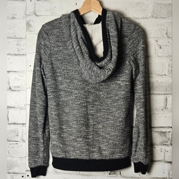 Roxy Hoodie Women's Gray Zip-Up Hoodie Sherpa Lined - Picture 2 of 6